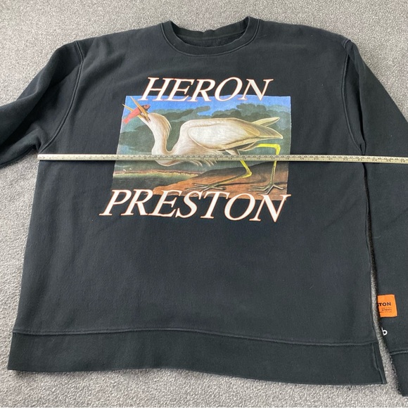 Heron Preston Black Crewneck Sweatshirt Size Small - Picture 6 of 12